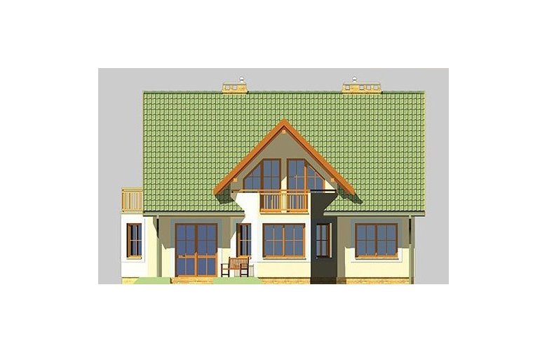 Projekt domu jednorodzinnego LK&133 - elewacja 3