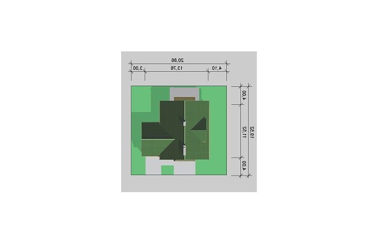 Projekt domu jednorodzinnego LK&135 - Usytuowanie - wersja lustrzana