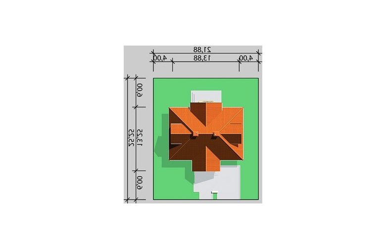 Projekt domu jednorodzinnego LK&137 - Usytuowanie - wersja lustrzana