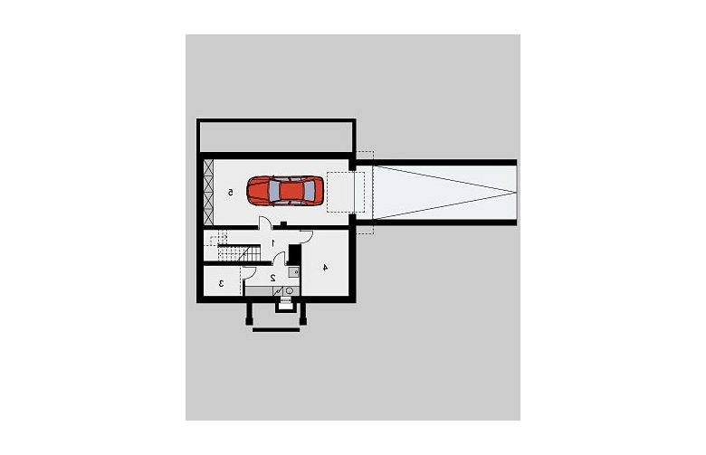 Projekt domu jednorodzinnego LK&138 - piwnica