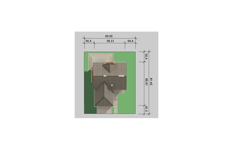 Projekt domu jednorodzinnego LK&139 - Usytuowanie - wersja lustrzana