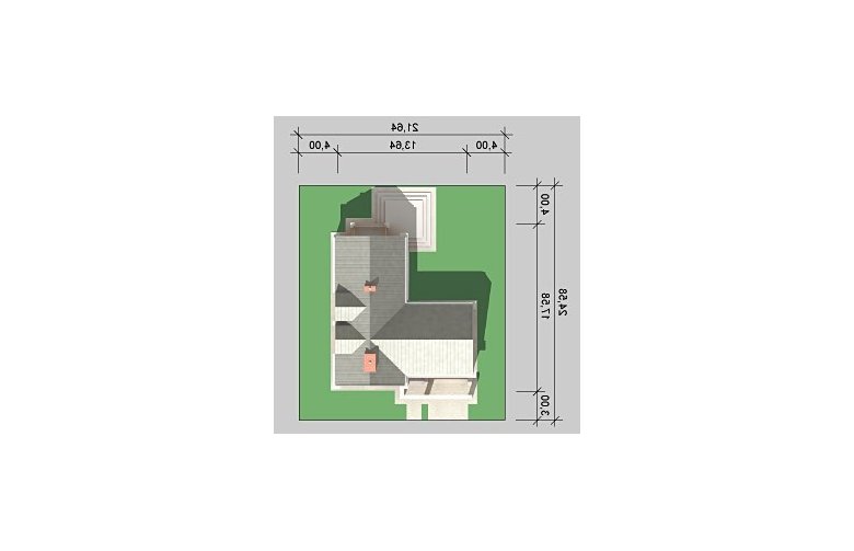 Projekt domu jednorodzinnego LK&141 - Usytuowanie - wersja lustrzana