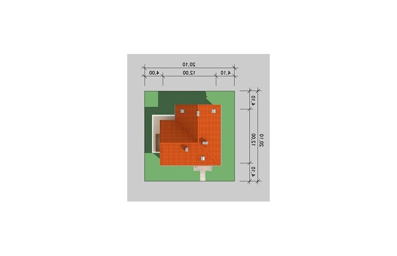 Projekt domu jednorodzinnego LK&144 - Usytuowanie - wersja lustrzana