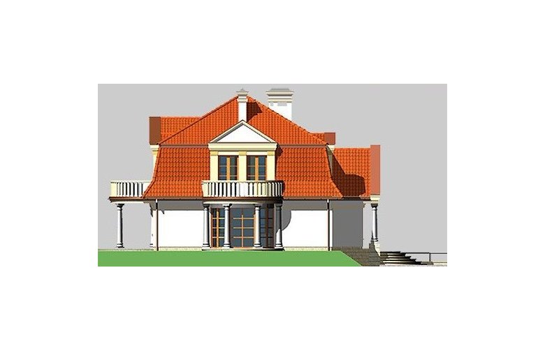 Projekt domu piętrowego LK&353 - elewacja 1