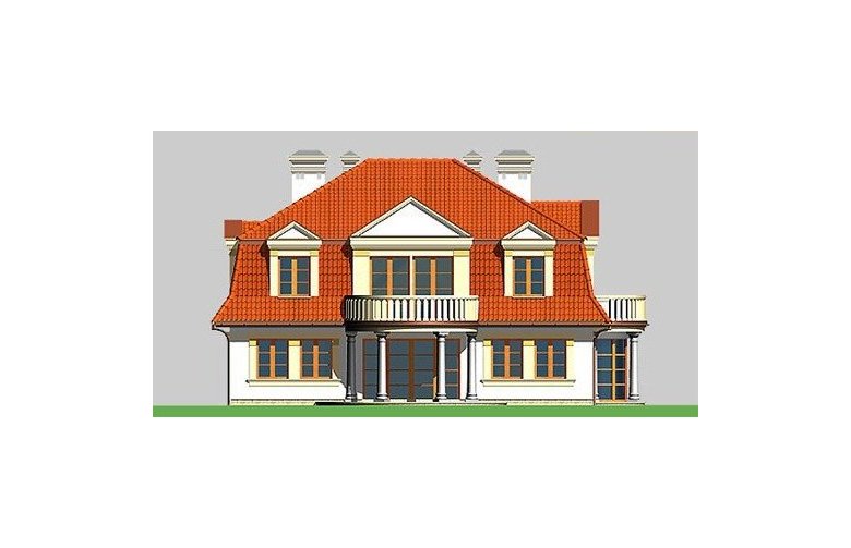 Projekt domu piętrowego LK&353 - elewacja 4