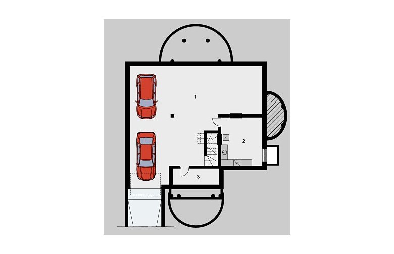 Projekt domu piętrowego LK&353 - piwnica