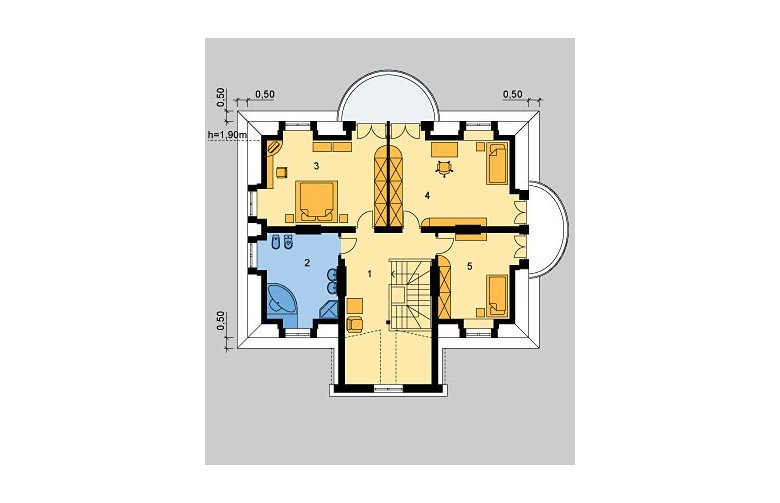 Projekt domu piętrowego LK&353 - poddasze