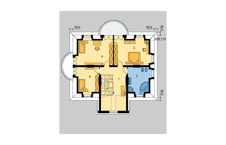 Projekt domu piętrowego LK&353 - poddasze
