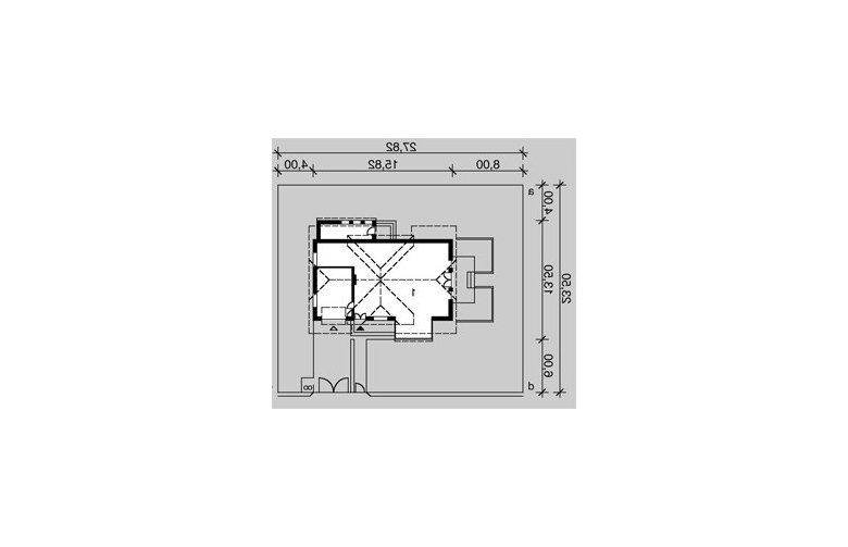Projekt domu jednorodzinnego LK&147 - Usytuowanie - wersja lustrzana