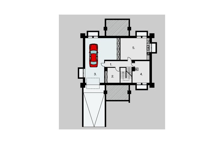 Projekt domu piętrowego LK&149 - piwnica