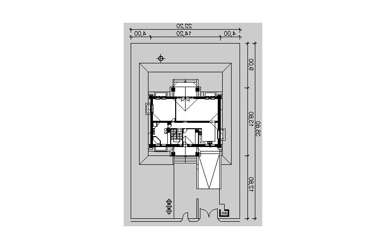 Projekt domu piętrowego LK&149 - Usytuowanie - wersja lustrzana