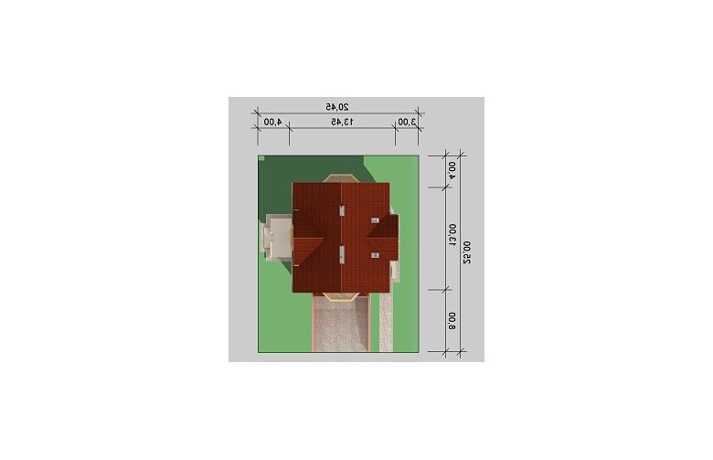 Projekt domu jednorodzinnego LK&151 - Usytuowanie - wersja lustrzana