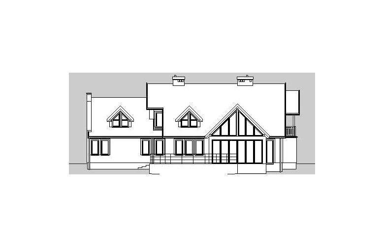 Projekt domu jednorodzinnego LK&156 - elewacja 3