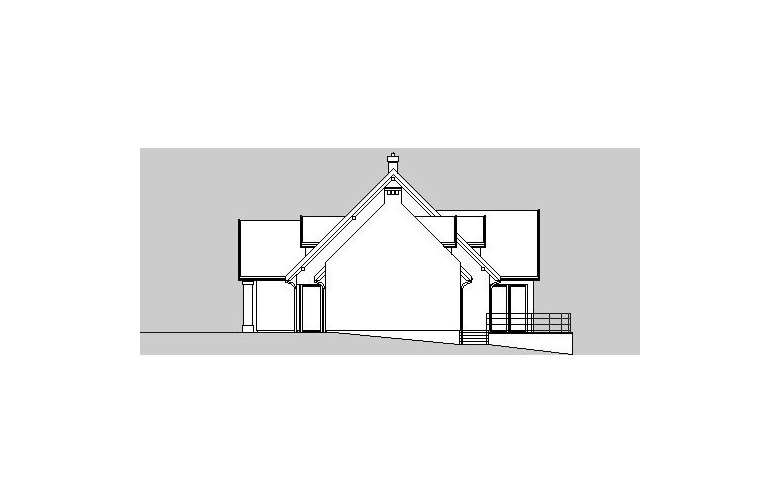 Projekt domu jednorodzinnego LK&156 - elewacja 4