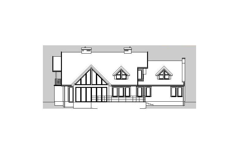 Projekt domu jednorodzinnego LK&156 - elewacja 3