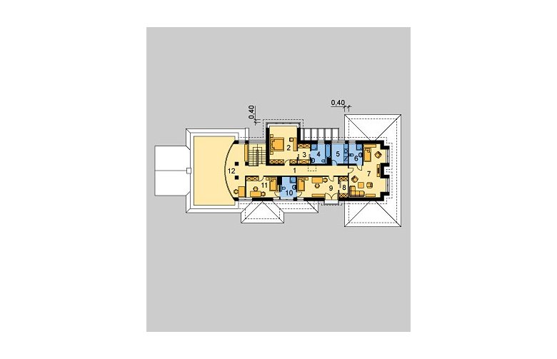 Projekt domu szkieletowego LK&167 - piętro