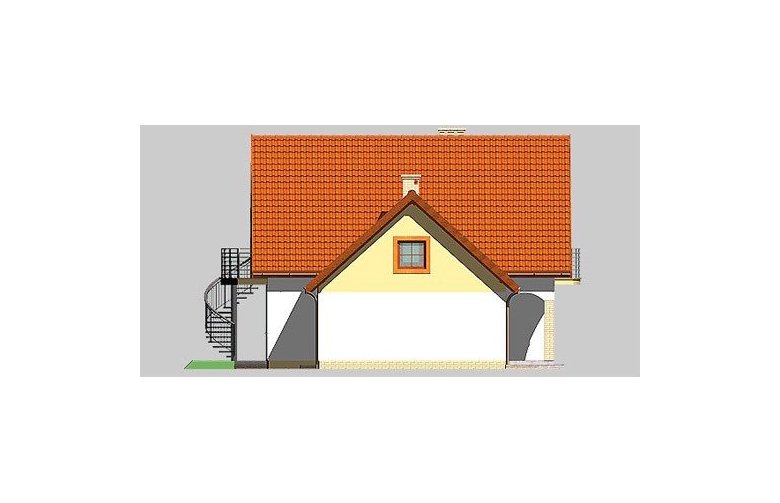 Projekt domu jednorodzinnego LK&344 - elewacja 2