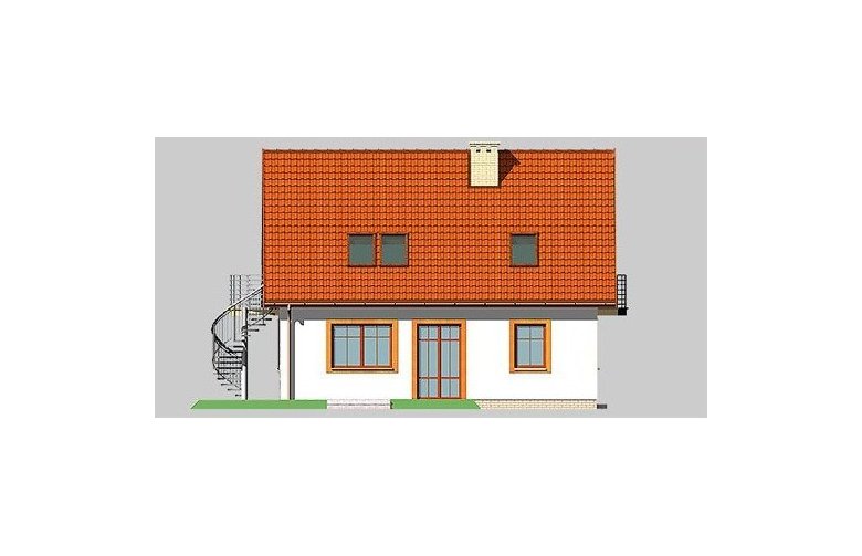 Projekt domu jednorodzinnego LK&344 - elewacja 4