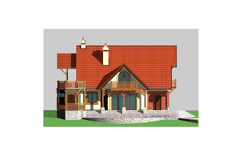 Projekt domu jednorodzinnego LK&173 - elewacja 1