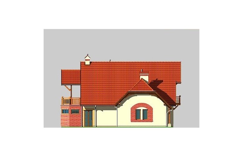 Projekt domu jednorodzinnego LK&173 - elewacja 3