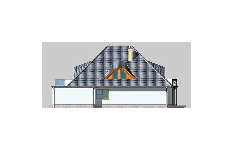 Projekt domu jednorodzinnego LK&174 - elewacja 2