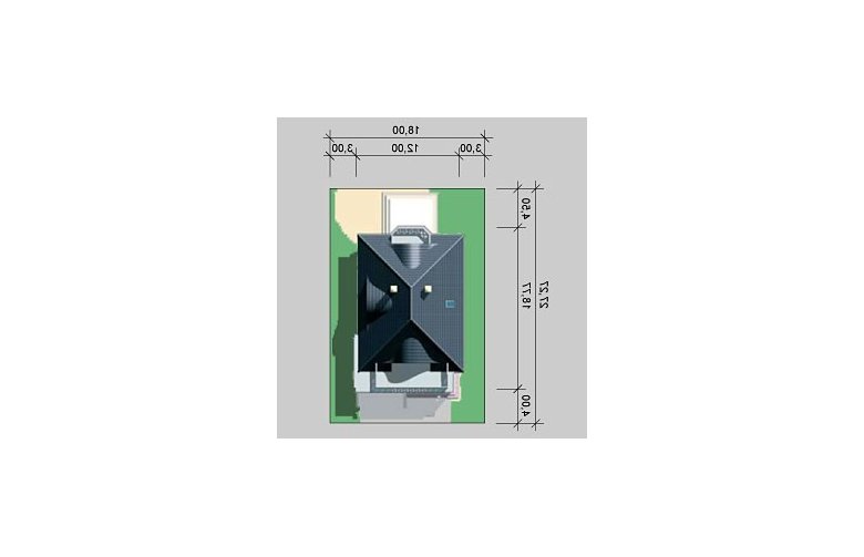 Projekt domu jednorodzinnego LK&174 - Usytuowanie - wersja lustrzana