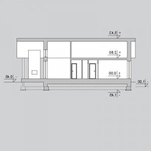 Przekrój projektu LK&930 w wersji lustrzanej