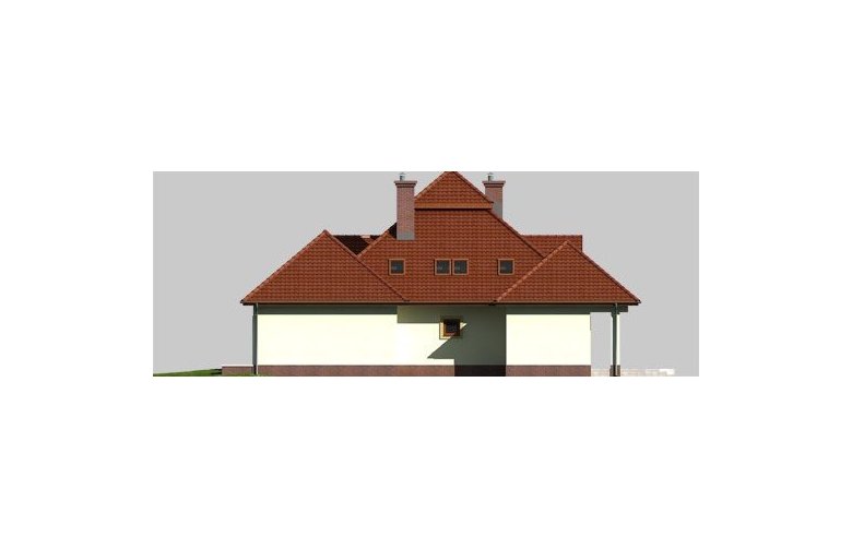 Projekt domu jednorodzinnego LK&177 - elewacja 4