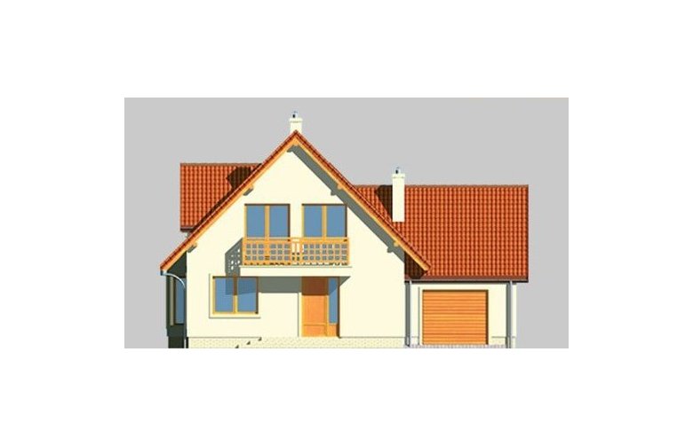 Projekt domu jednorodzinnego LK&182 - elewacja 1
