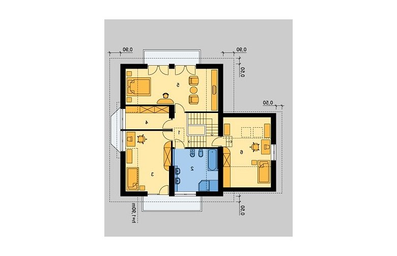 Projekt domu jednorodzinnego LK&182 - poddasze