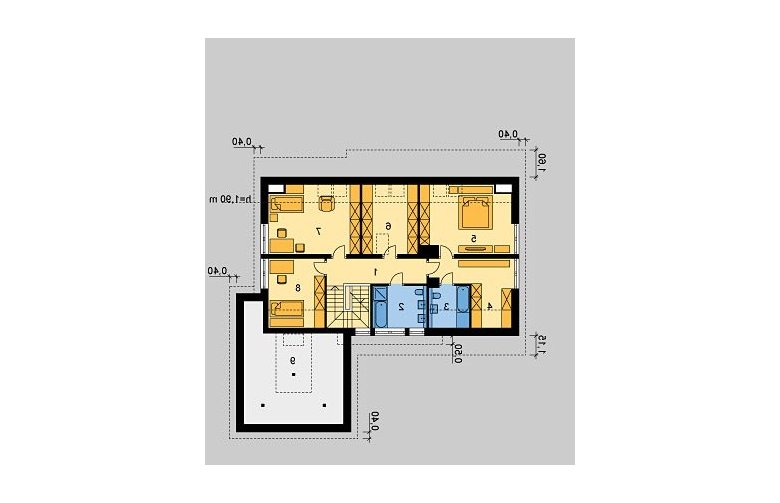 Projekt domu jednorodzinnego LK&185 - poddasze