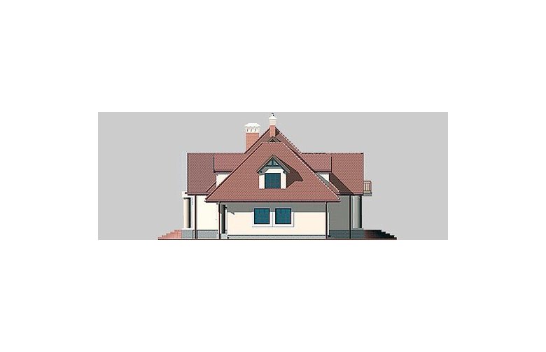 Projekt domu piętrowego LK&191 - elewacja 4