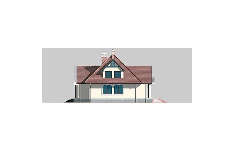 Projekt domu piętrowego LK&191 - elewacja 2