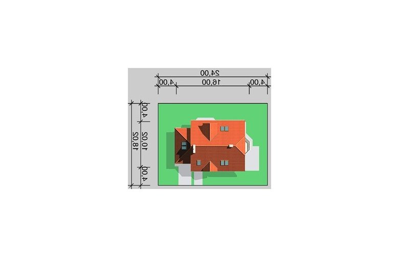 Projekt domu jednorodzinnego LK&193 - Usytuowanie - wersja lustrzana