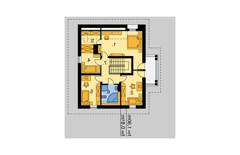 Projekt domu jednorodzinnego LK&194 - poddasze