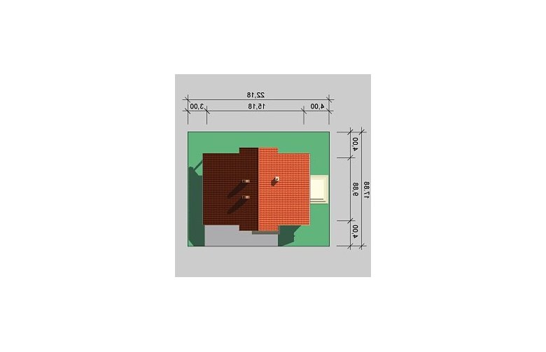 Projekt domu jednorodzinnego LK&199 - Usytuowanie - wersja lustrzana