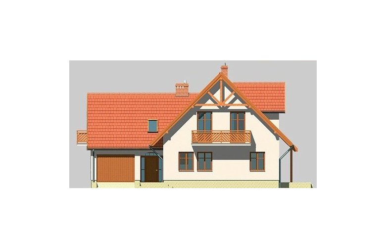 Projekt domu jednorodzinnego LK&200 - elewacja 1