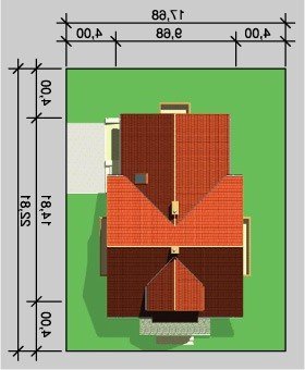 Usytuowanie budynku LK&200 w wersji lustrzanej