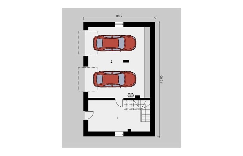 Projekt domu jednorodzinnego G45 - parter