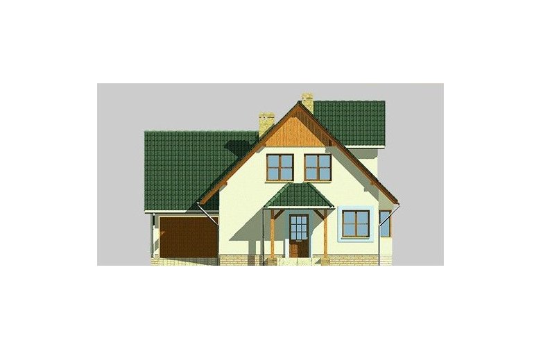 Projekt domu jednorodzinnego LK&201 - elewacja 2