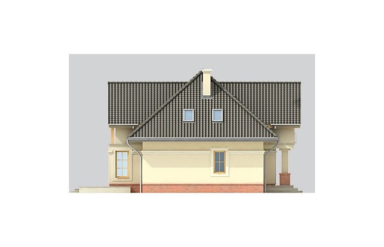 Projekt domu jednorodzinnego LK&205 - elewacja 4