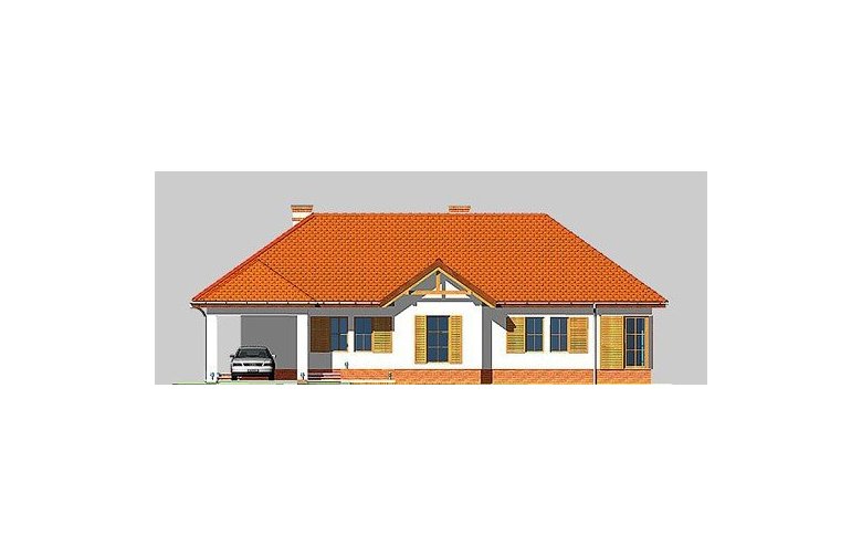 Projekt domu dwurodzinnego LK&208 - elewacja 2