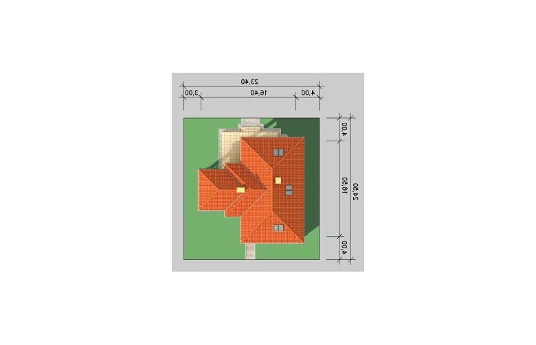 Projekt domu jednorodzinnego LK&213 - Usytuowanie - wersja lustrzana