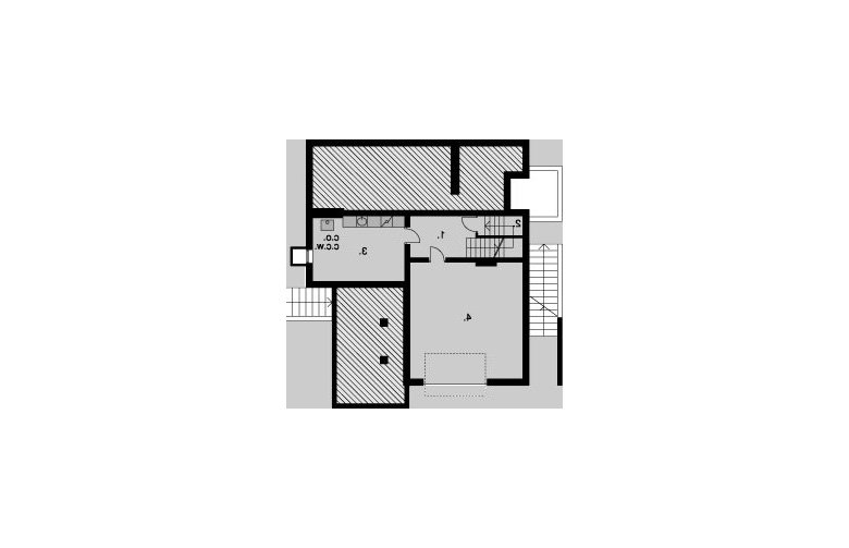 Projekt domu jednorodzinnego LK&214 - piwnica