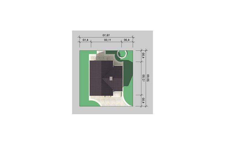 Projekt domu jednorodzinnego LK&215 - Usytuowanie - wersja lustrzana