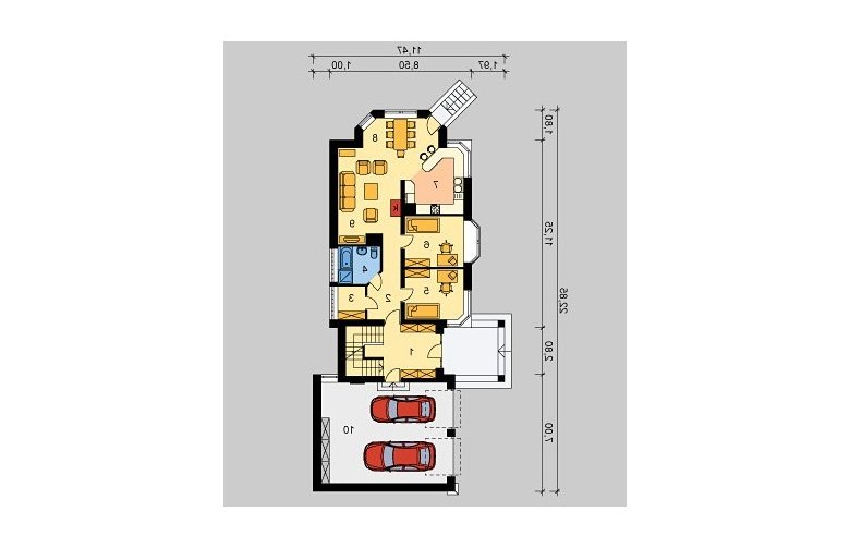 Projekt domu jednorodzinnego LK&217 - parter