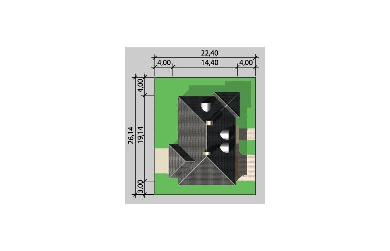 Projekt domu dwurodzinnego LK&221 - Usytuowanie