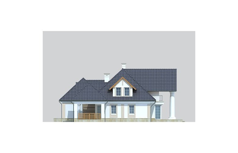 Projekt domu piętrowego LK&882 - elewacja 2