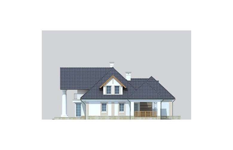 Projekt domu piętrowego LK&882 - elewacja 2