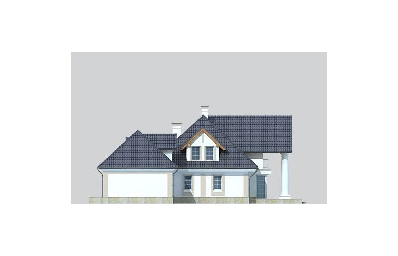 Projekt domu piętrowego LK&882 - elewacja 4